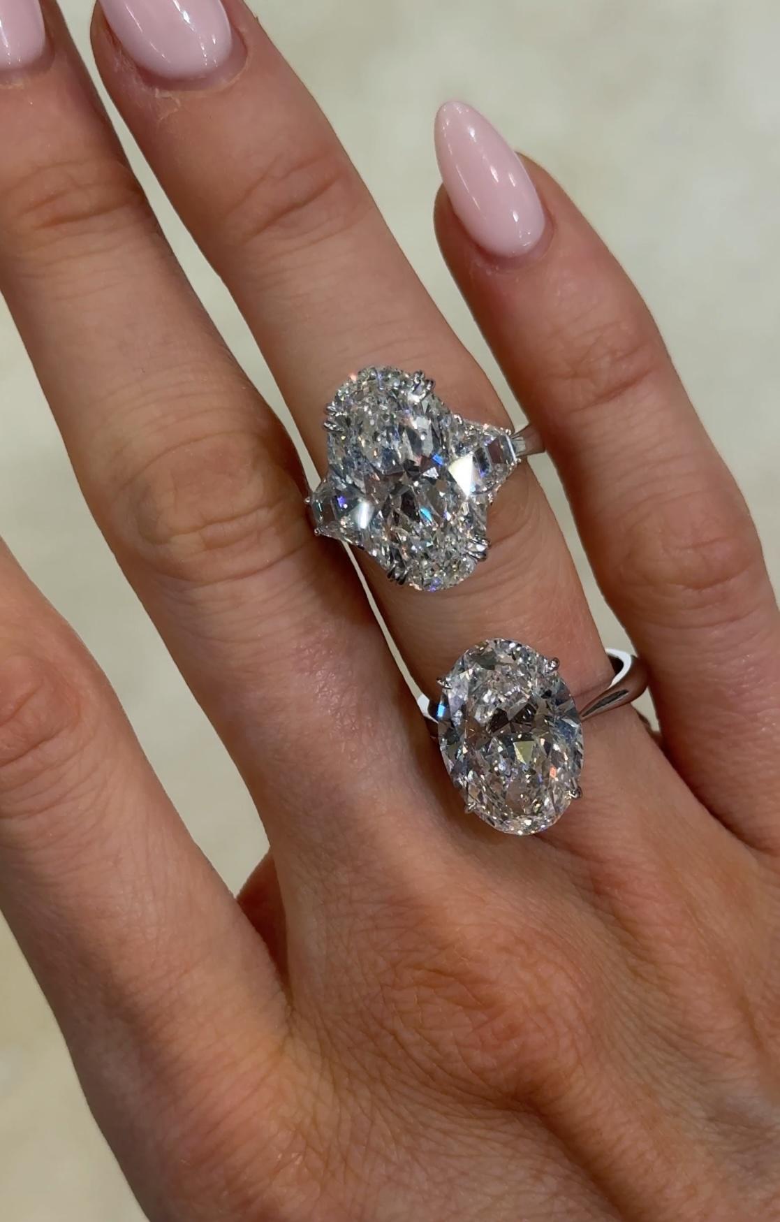 Bague de fiançailles à diamant ovale naturel de 10,20ct certifiée GIA Unisexe en vente