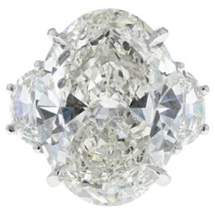 Bague de fiançailles à diamant ovale naturel de 10,20ct certifiée GIA