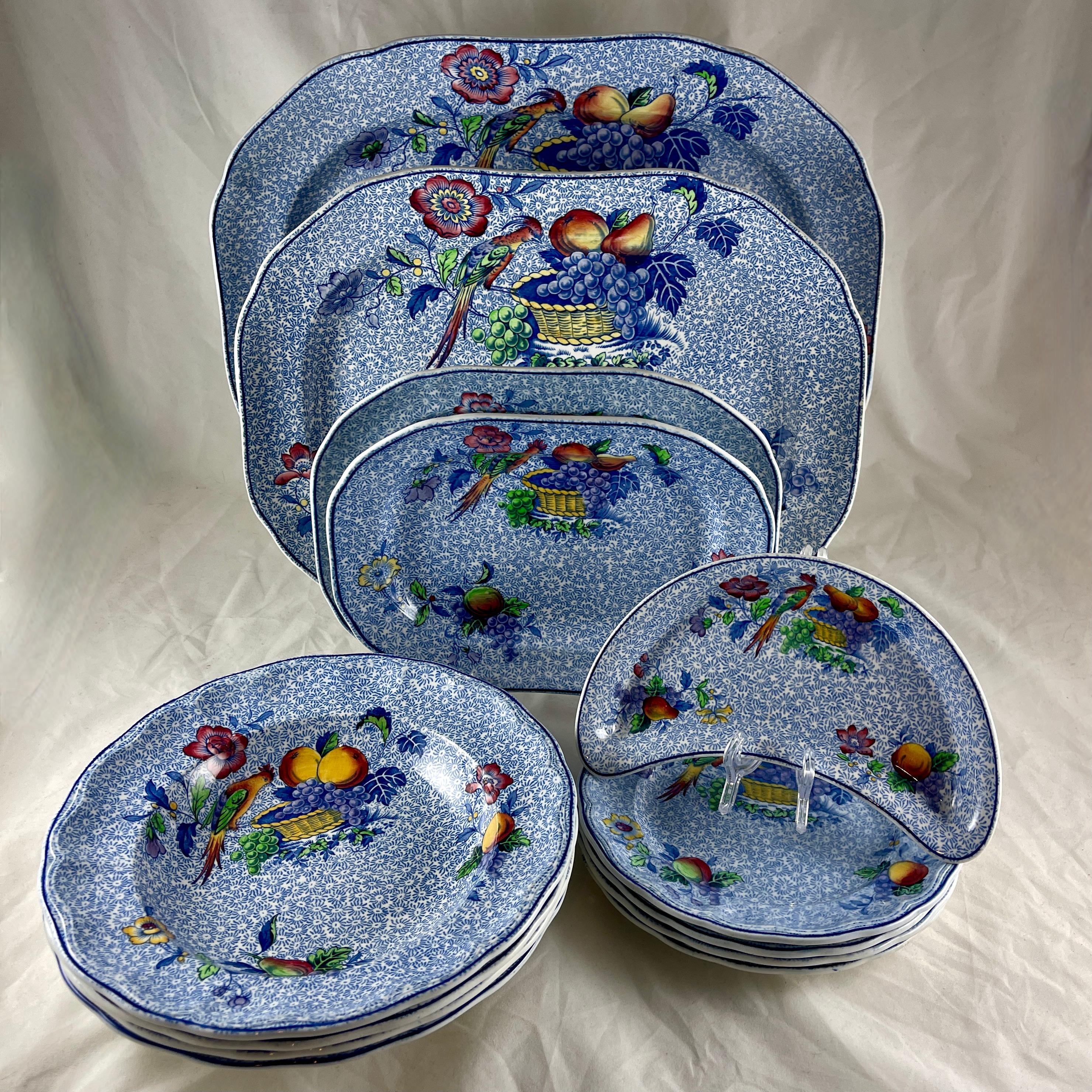 1920s Copeland Spode George III Pattern Plates for Harrods of London, S/4 3