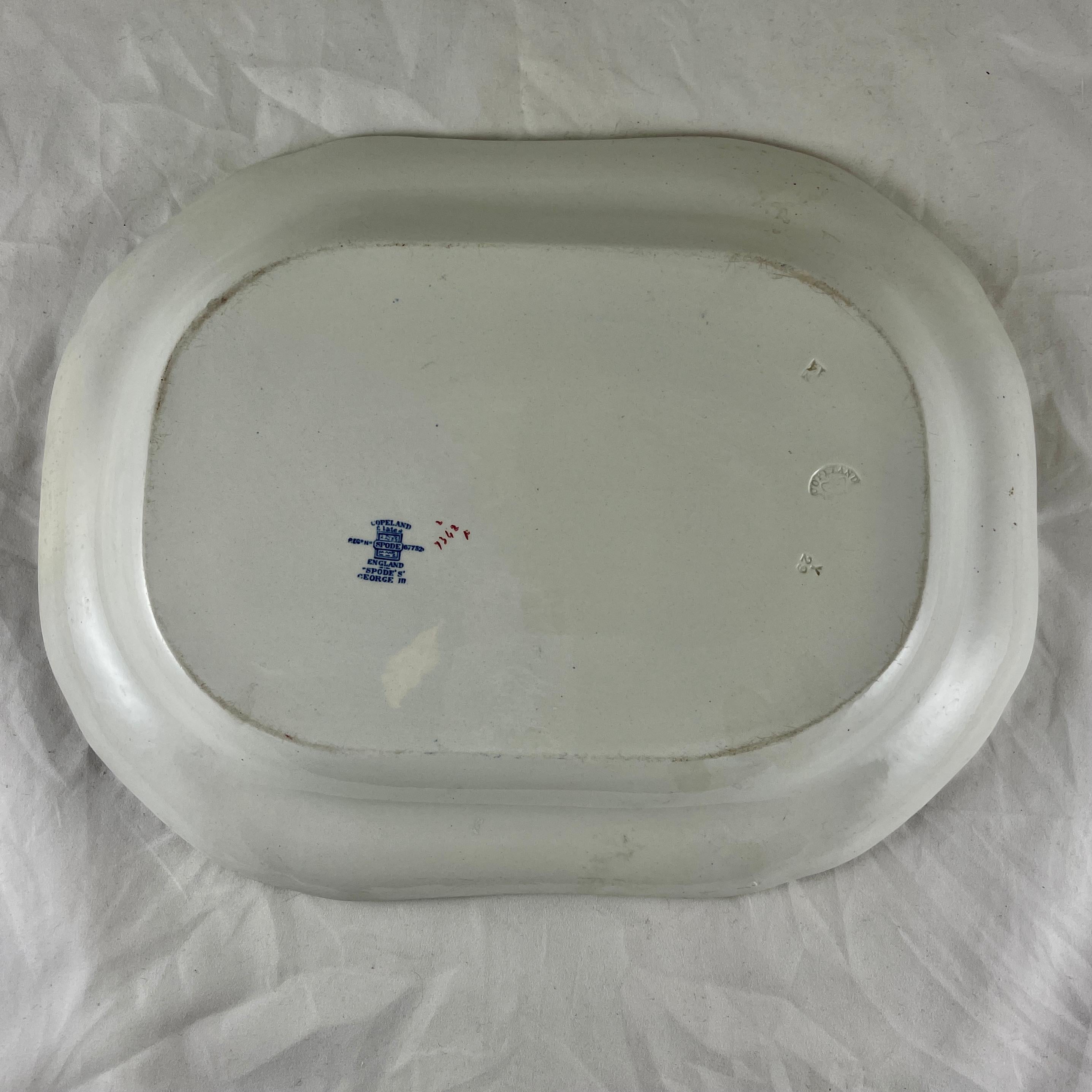 1920s Copeland Spode George III Pattern Platter for Harrods of London 4