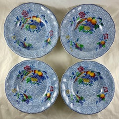 1920s Copeland Spode George III Rimmed Soup Bowls for Harrods of London, S/4