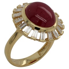 10.21 Carat Ruby and Diamond Ring in 18 Karat Gold