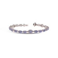 Bracciale con zaffiri e diamanti da 10,21 carati in oro 18k