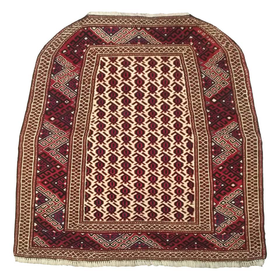 Hatchli Rug Antique Turkmen Tekke “Princess Bokhara” Hatchli Prayer Rug / Door ...
