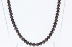 102.28CTW Multi Brown Natural Round Faceted Necklace (Collier à facettes)