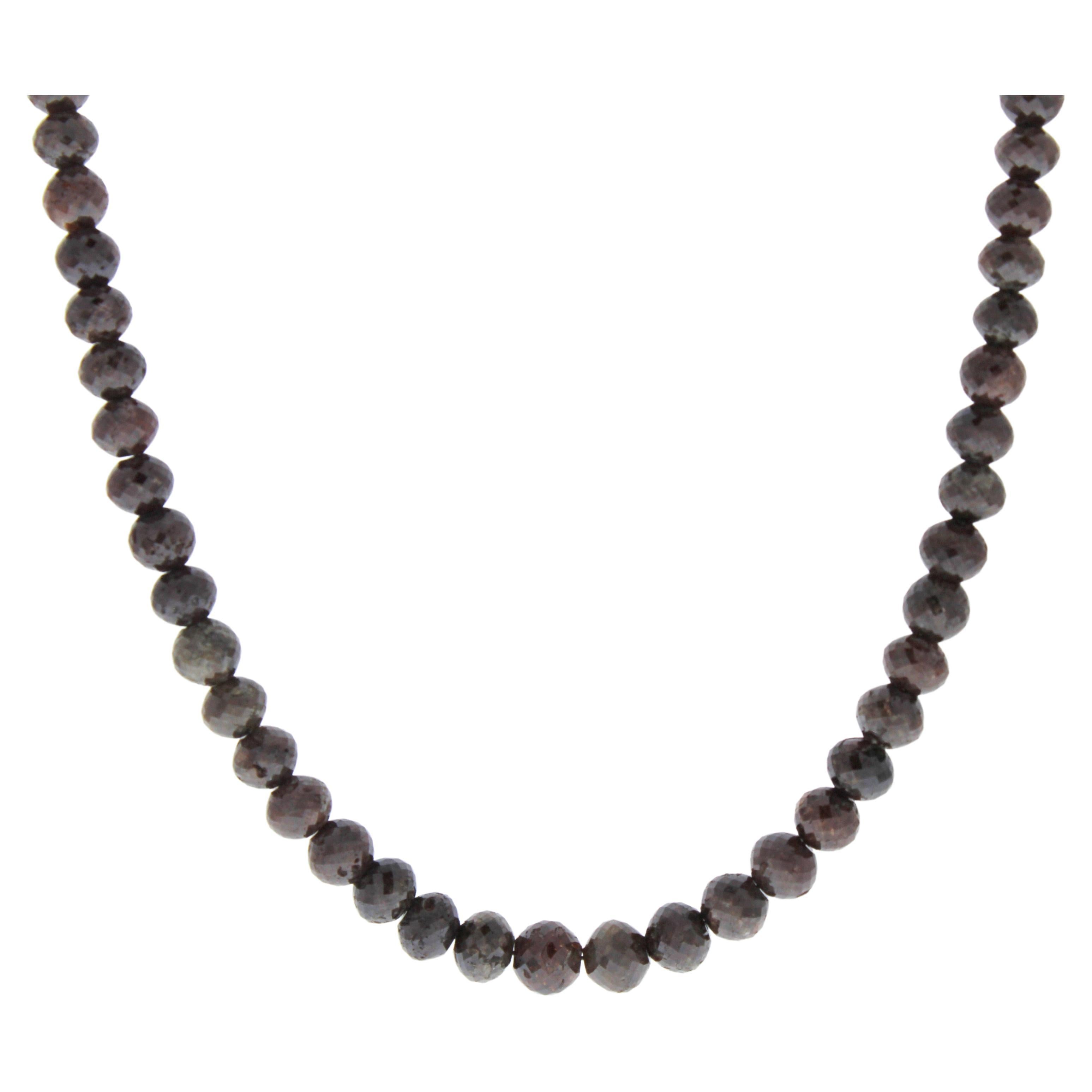 Collier à facettes ronds naturels multi-marron 102,28 ct. pt.