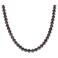 102.28CTW Multi Brown Natural Round Faceted Necklace