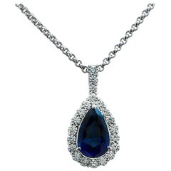 10.23 Carat Sapphire and Diamond Pendant