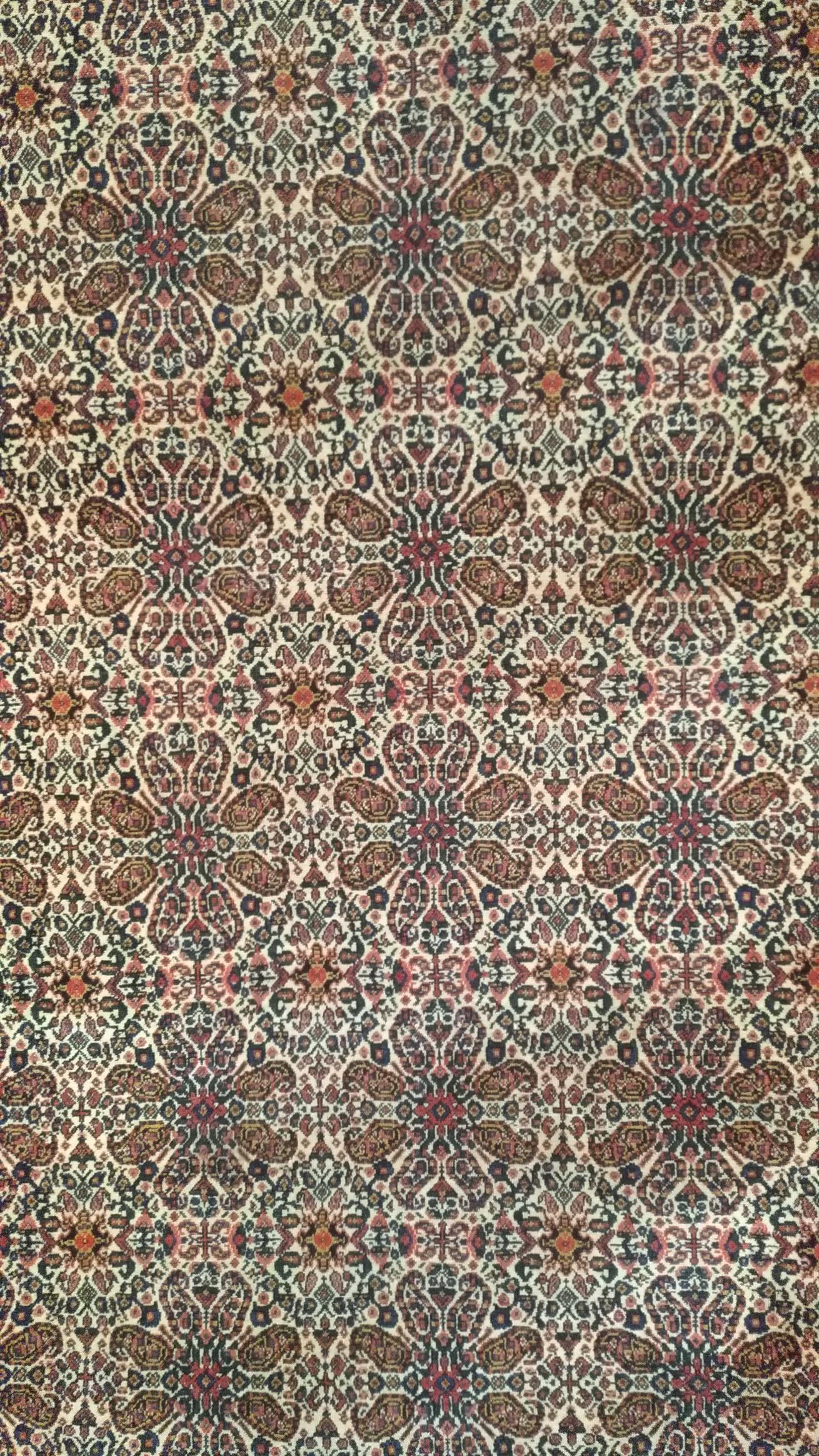 1023 - very beautiful 19th century carpet with a nice design, very decorative, with pretty natural colors, entirely and finely hand-knotted with wool velvet on a cotton foundation.