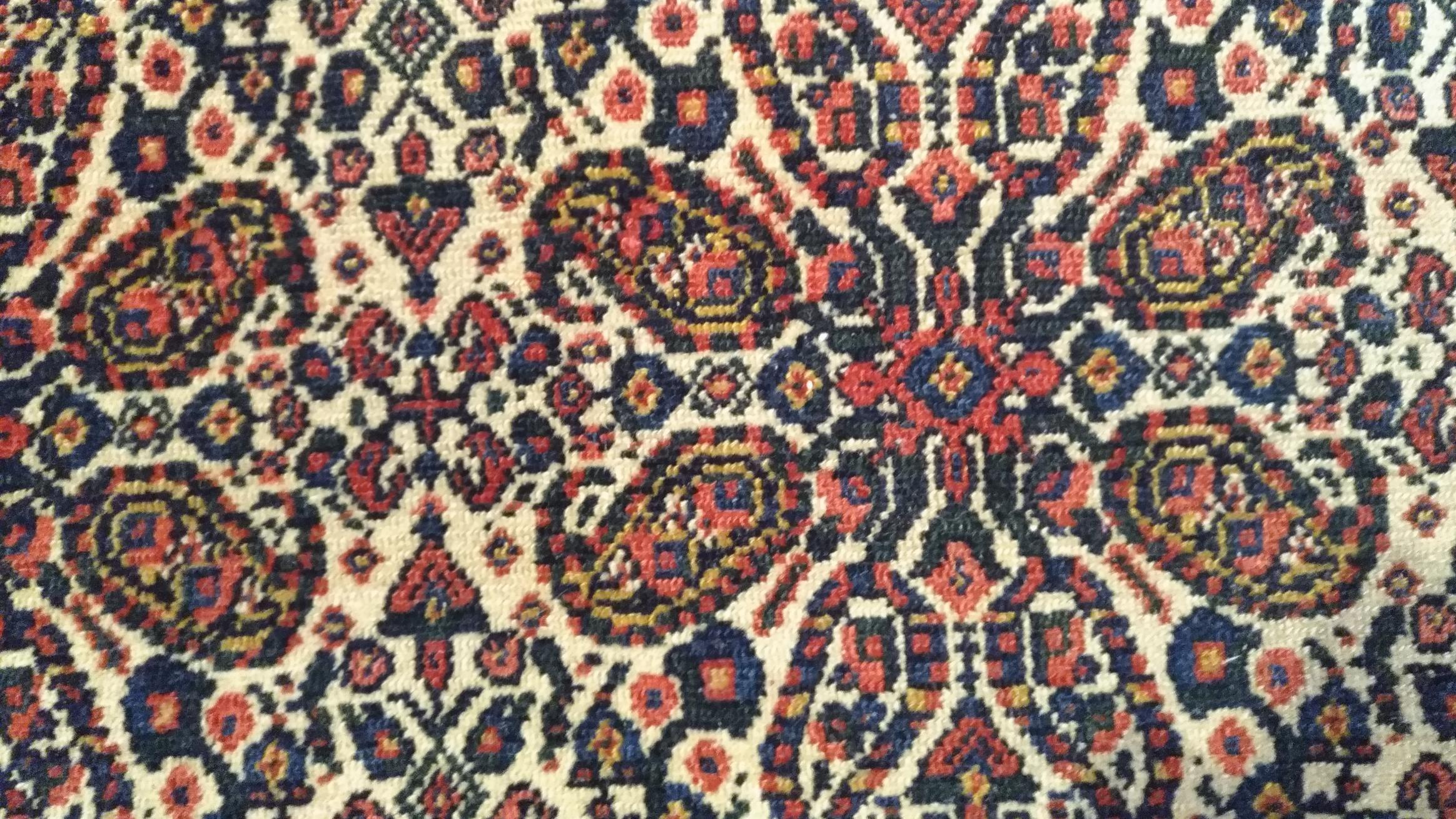 Tribal 1023 - Magnifique tapis kurde Senneh du 19ème siècle en vente