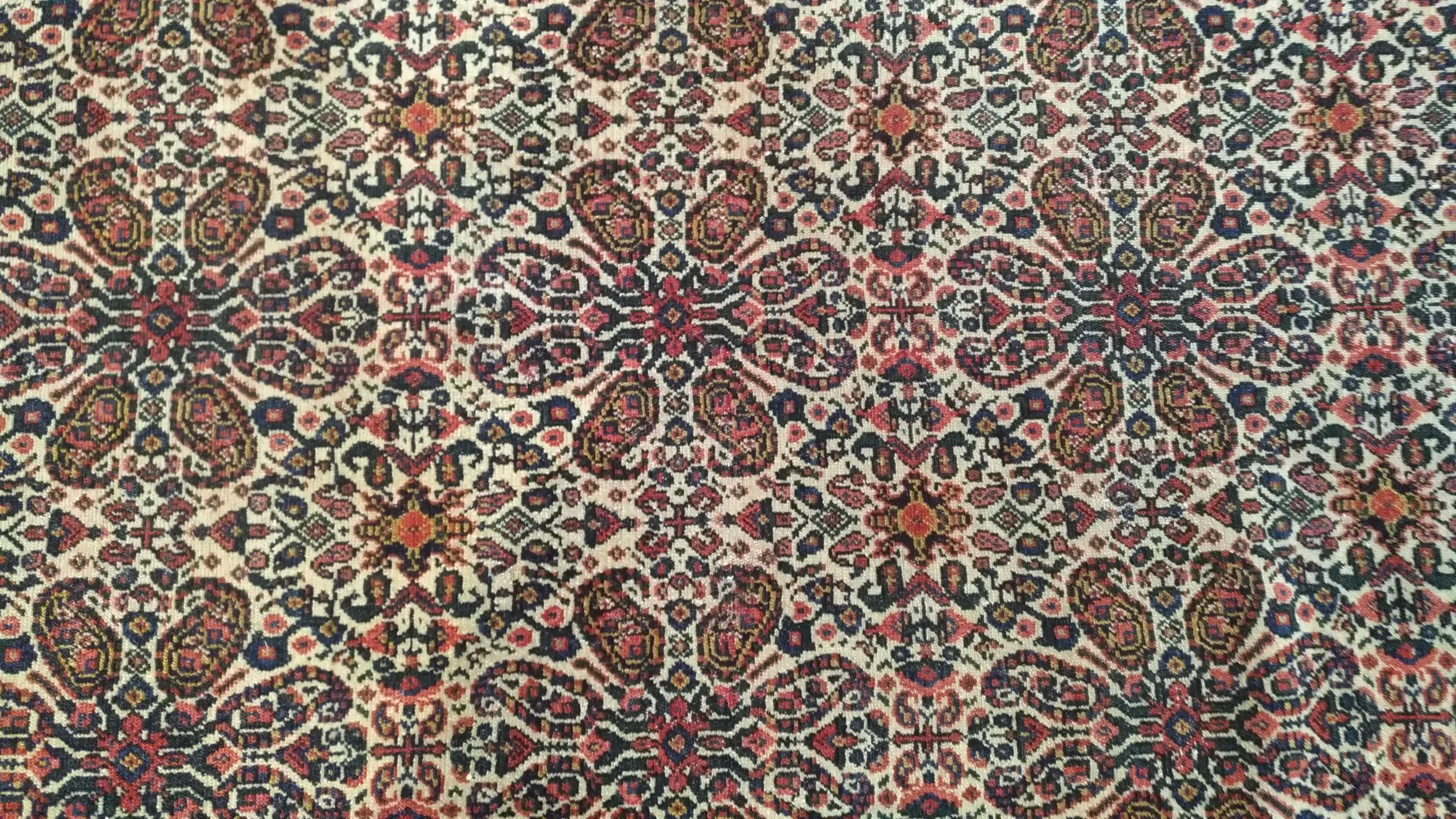 Fin du XIXe siècle 1023 - Magnifique tapis kurde Senneh du 19ème siècle en vente