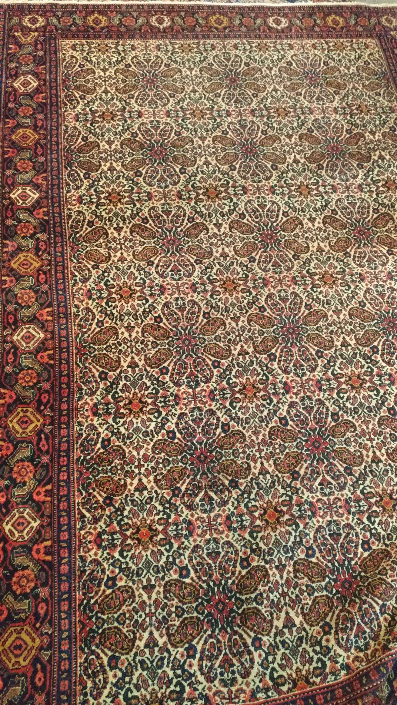 Wool 1023 - Magnificent 19th Century Kurdish Senneh Carpet For Sale