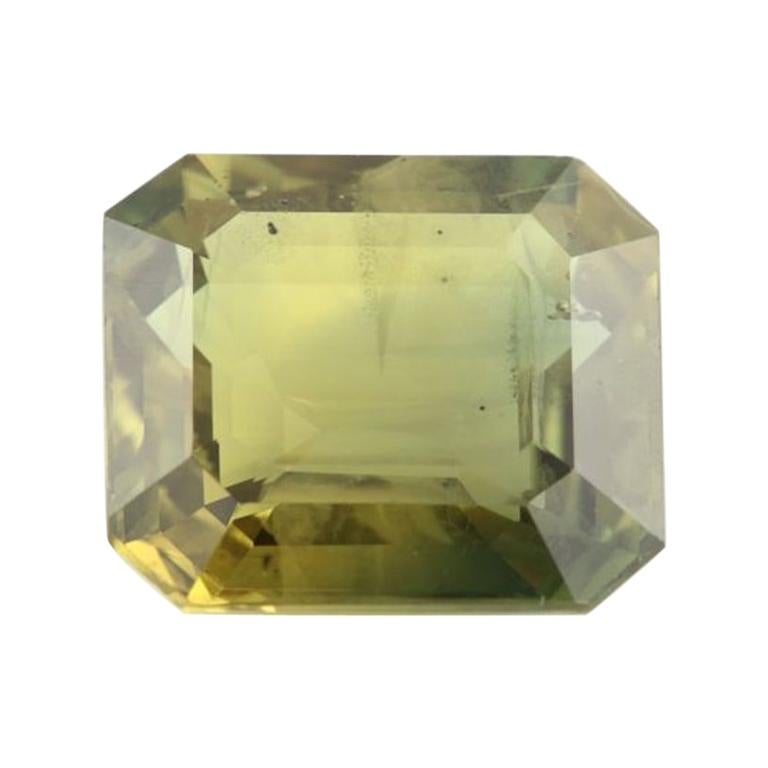 10.23ct Loose Sapphire Gemstone, Square Rectangle Green Yellow