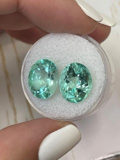 10.23tcw 13x10 Matching Oval Loose Colombian Emeralds – Genuine Pair