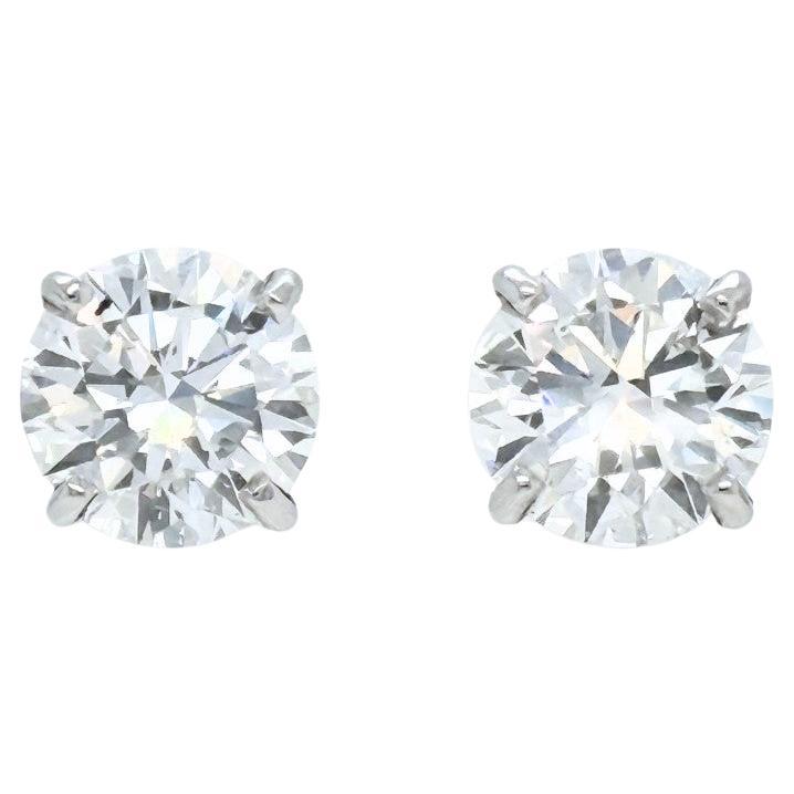 10.24 Carat TW Triple Excellent Round Cut Brilliant Diamond Stud Earrings