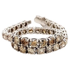 Bracelet en or blanc 14 carats avec diamants naturels de couleur fantaisie de 10,24 carats certifiés IGI 