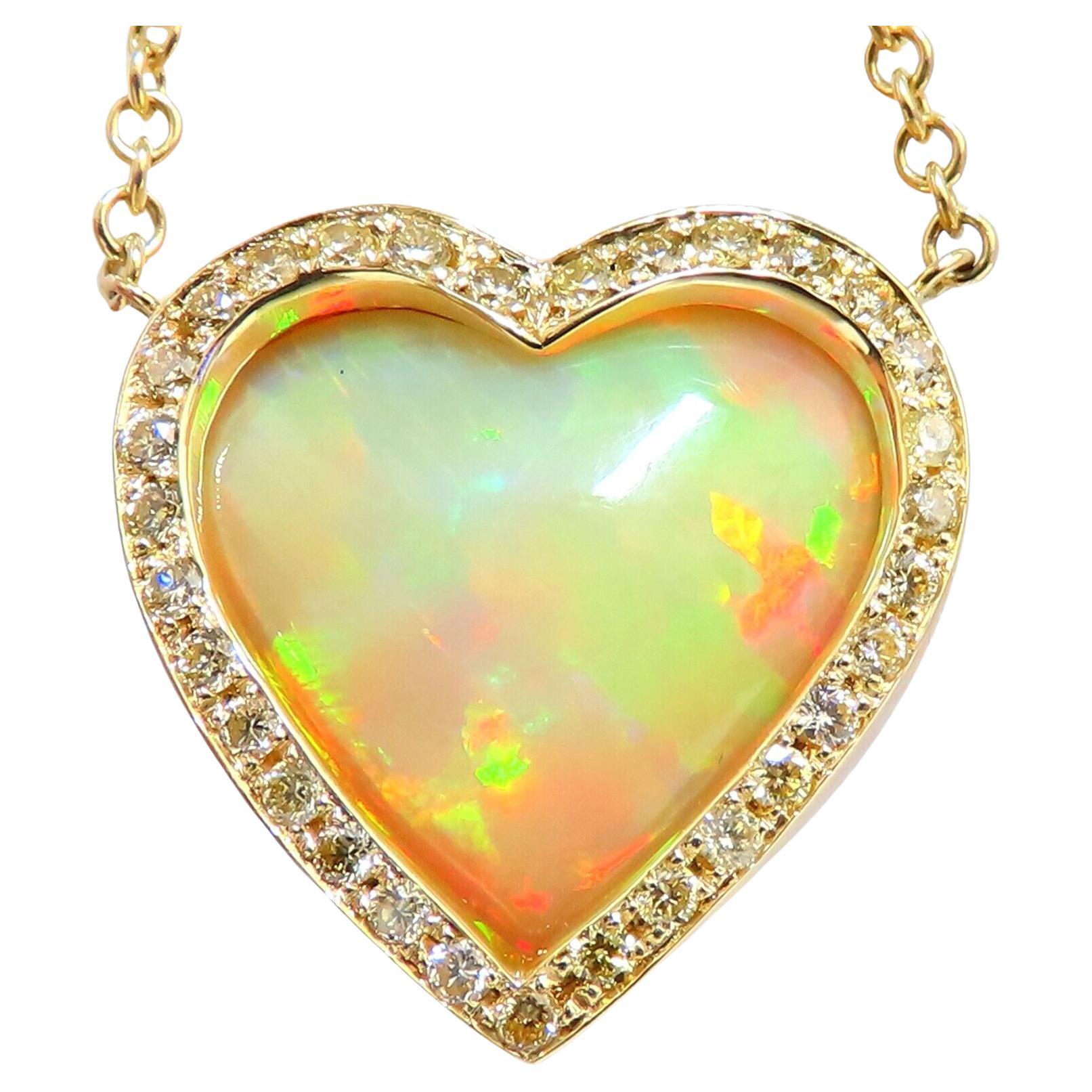 Opal Gold Heart Pendant - 115 For Sale on 1stDibs | gold opal
