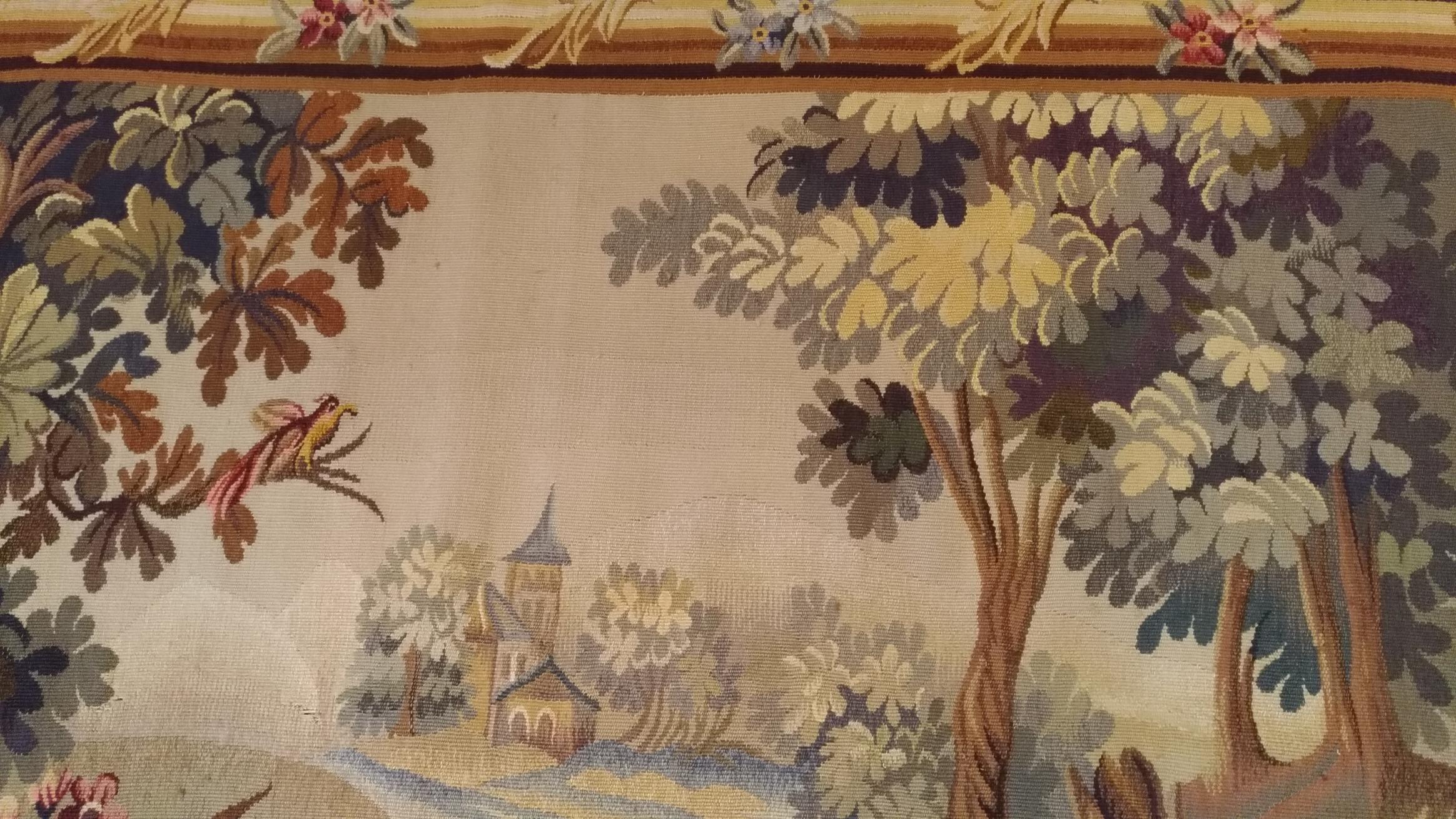 Hand-Woven 1025 - 19th Century French Aubusson Tapestry For Sale
