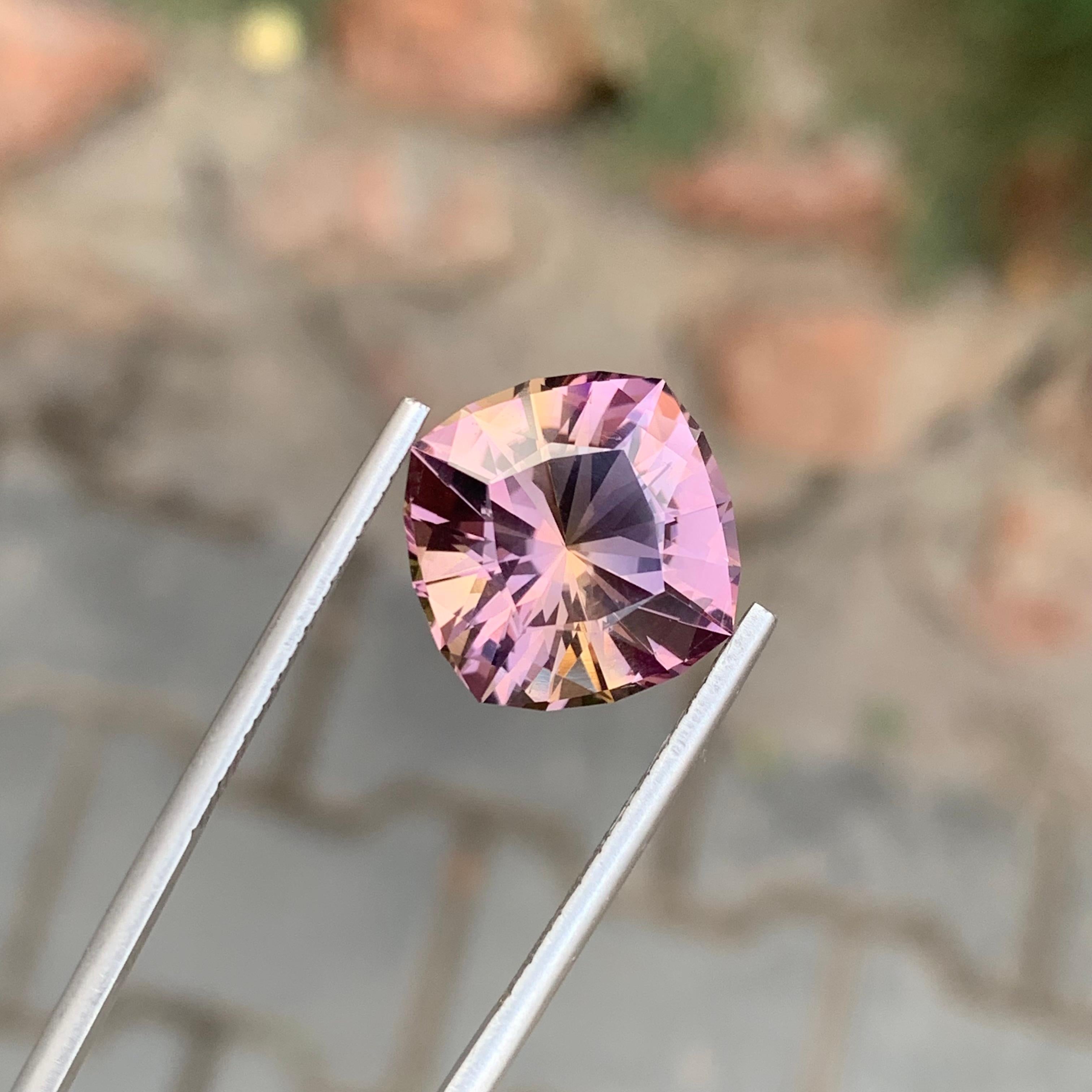 10.25 Carat Natural Loose Ametrine Square Cushion Shape Gem en vente 7