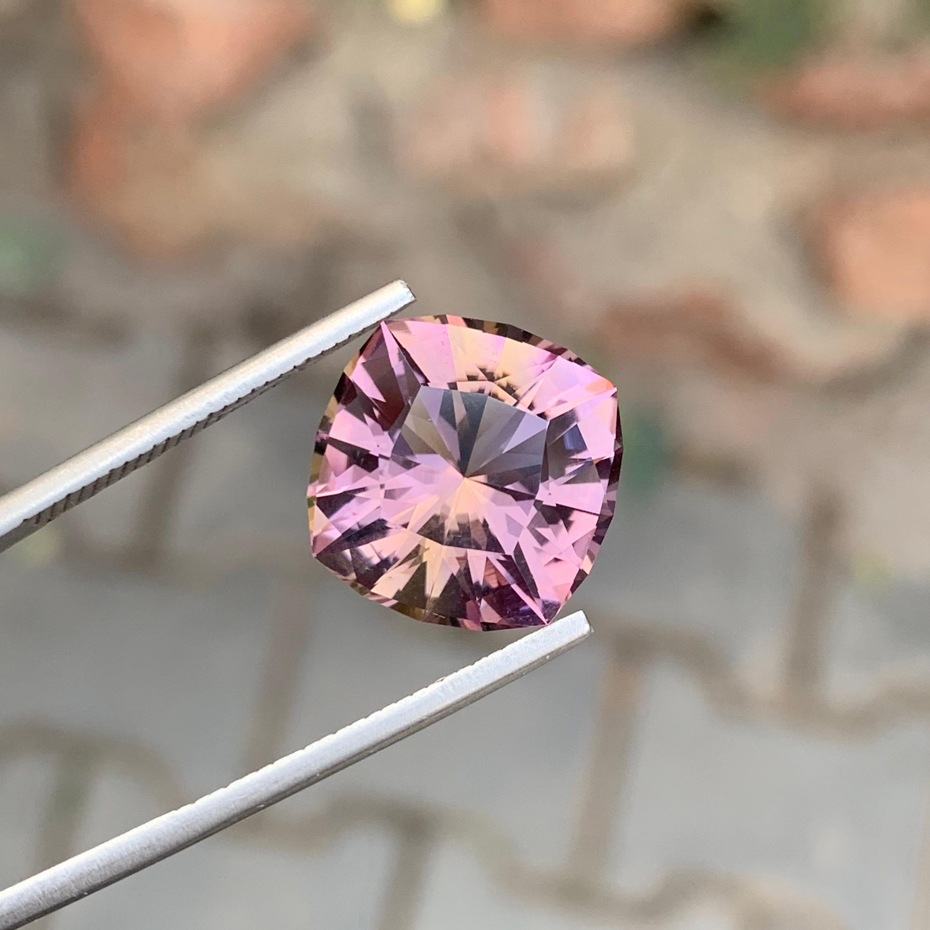 10.25 Carat Natural Loose Ametrine Square Cushion Shape Gem Unisexe en vente