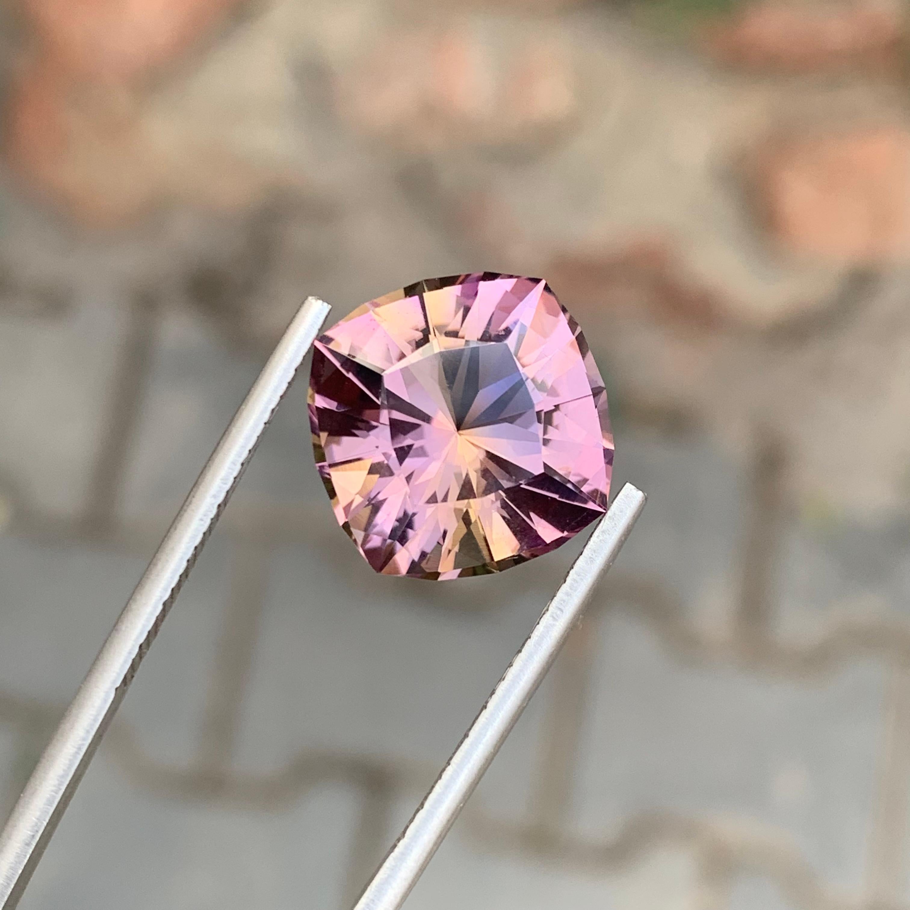 10.25 Carat Natural Loose Ametrine Square Cushion Shape Gem en vente 1
