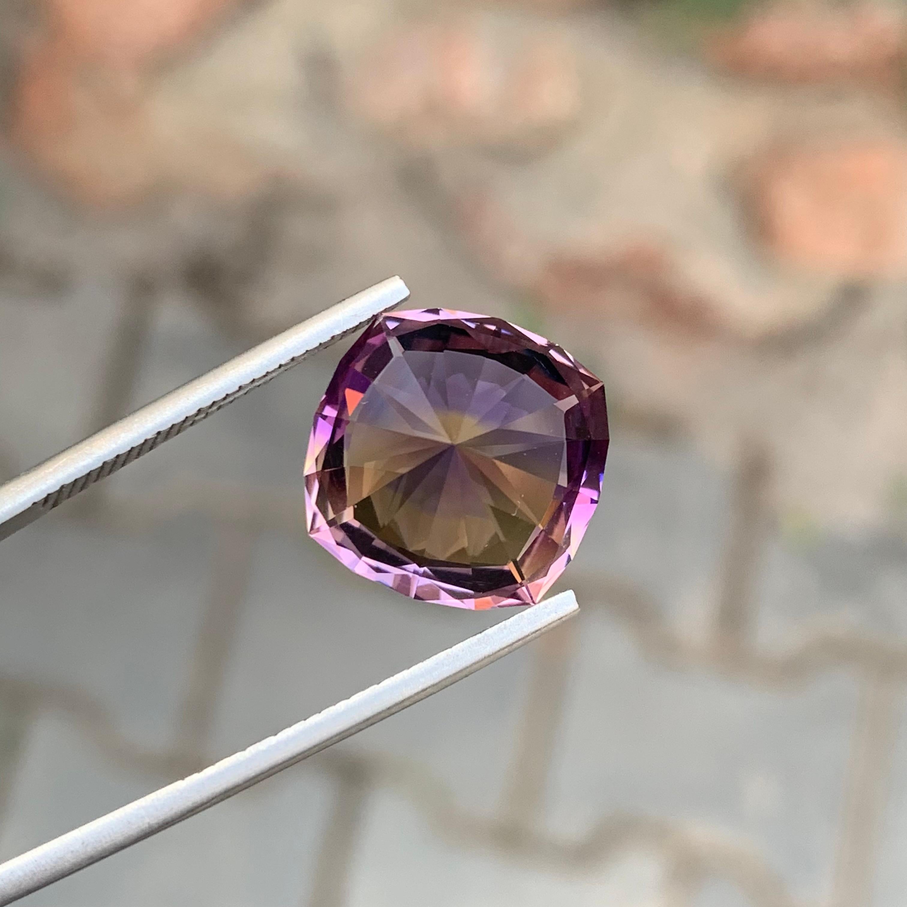 10.25 Carat Natural Loose Ametrine Square Cushion Shape Gem en vente 3