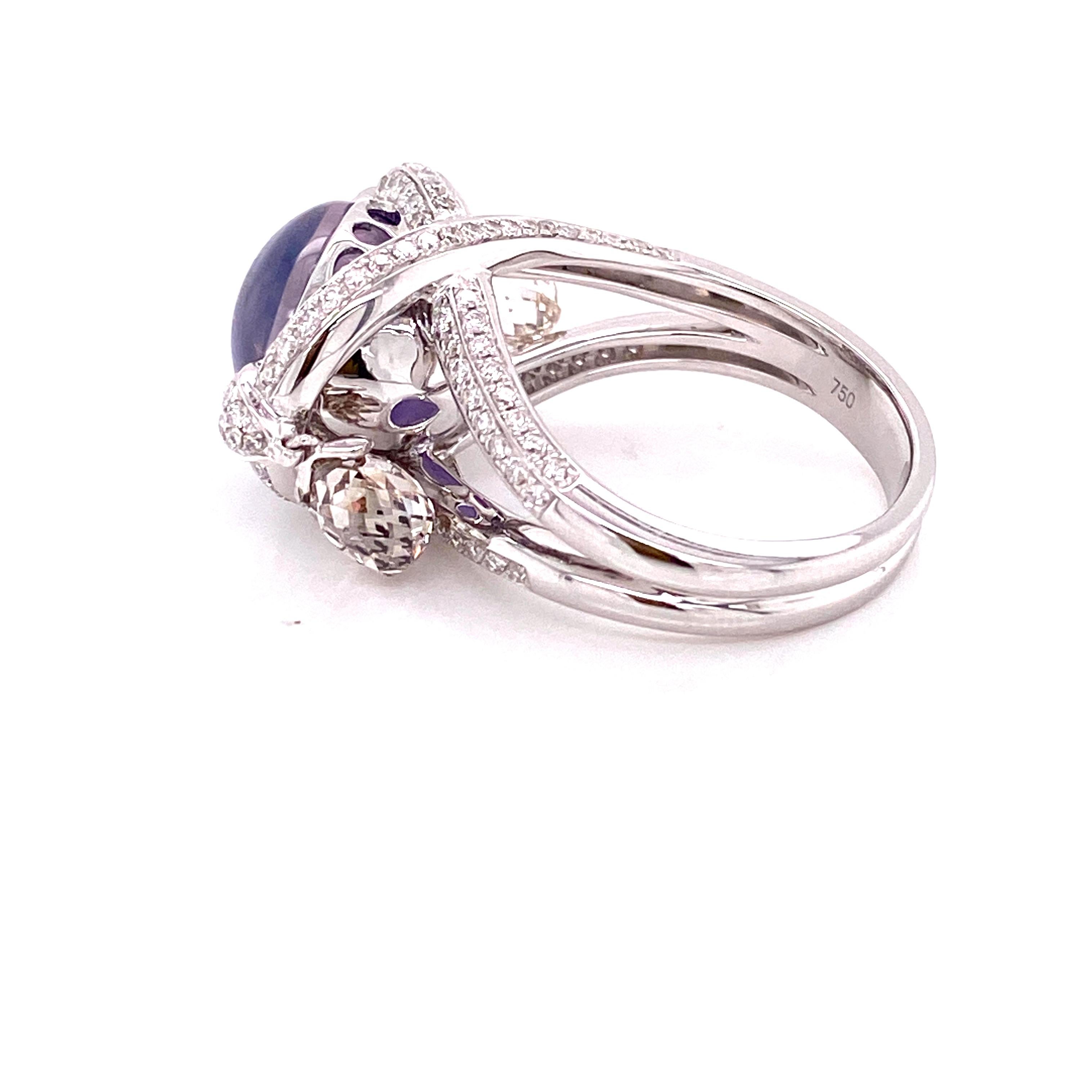 briolette diamond ring