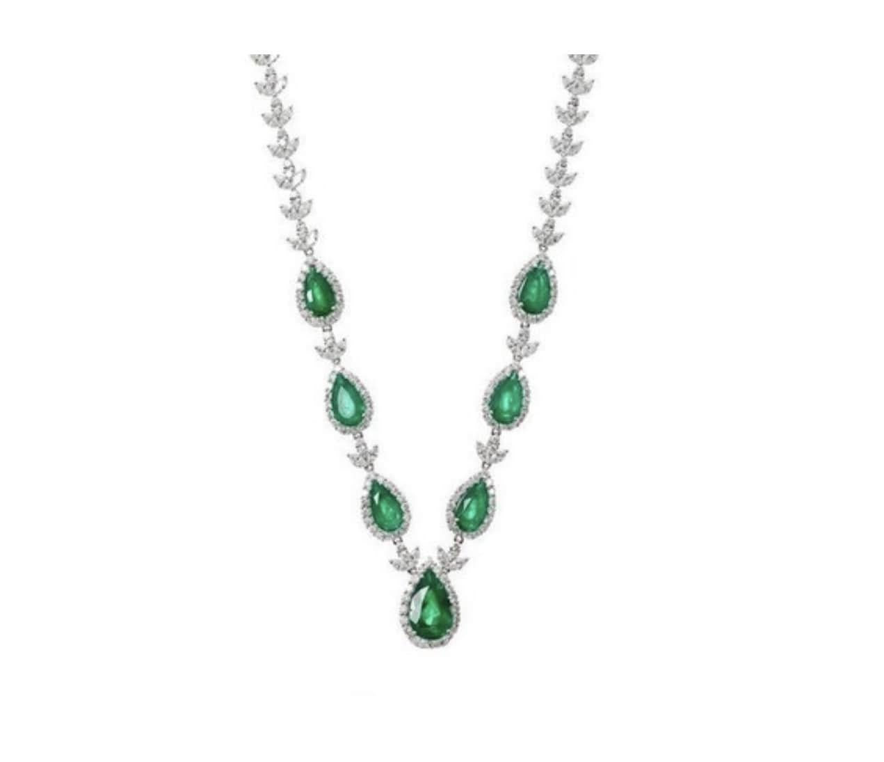 emerald diamond necklace indian