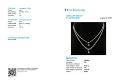 10.25 Ct Natural Diamond Double Layer Drop Necklace 18 Karat White Gold