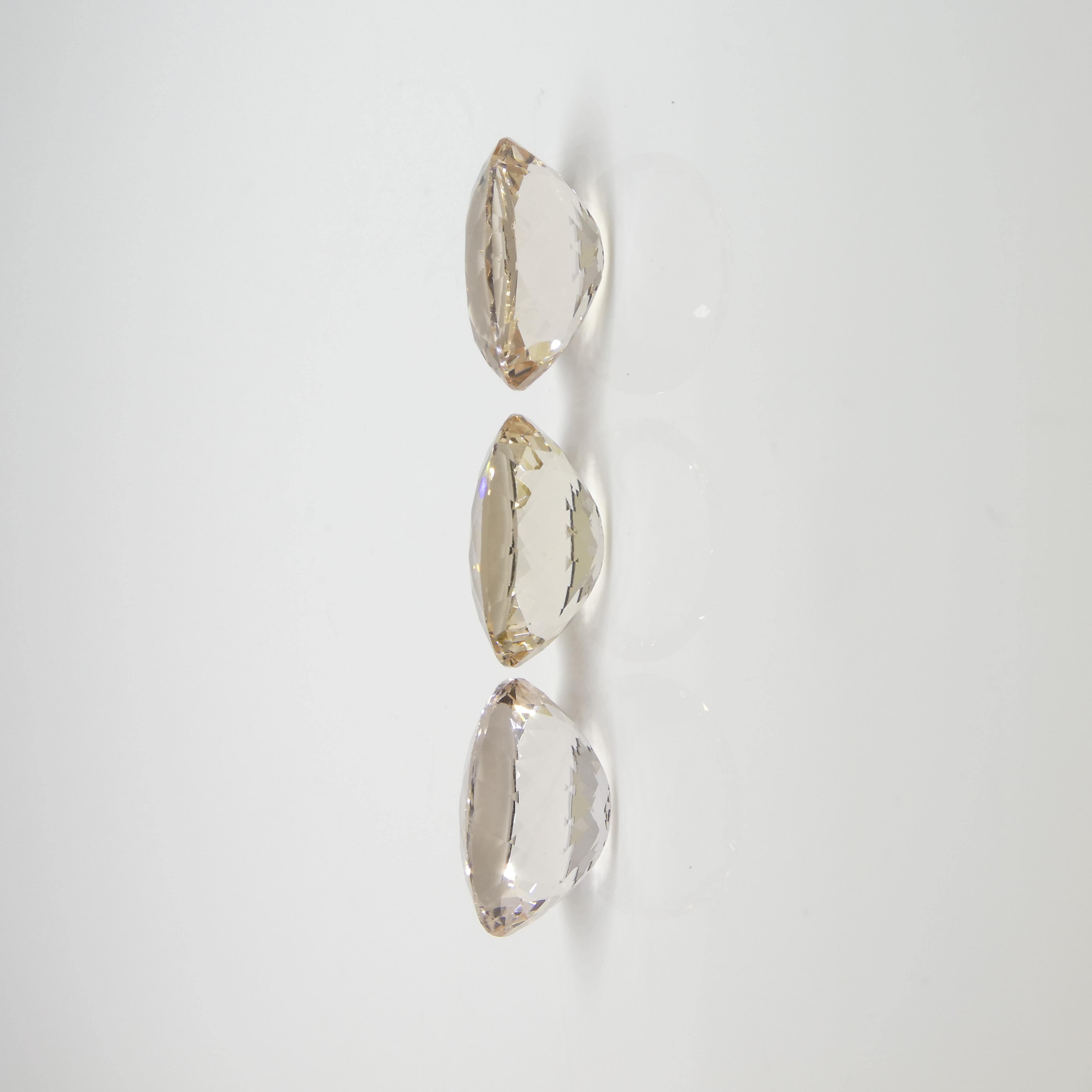 Paire de Morganite ovale 10.25 ct en vente 5