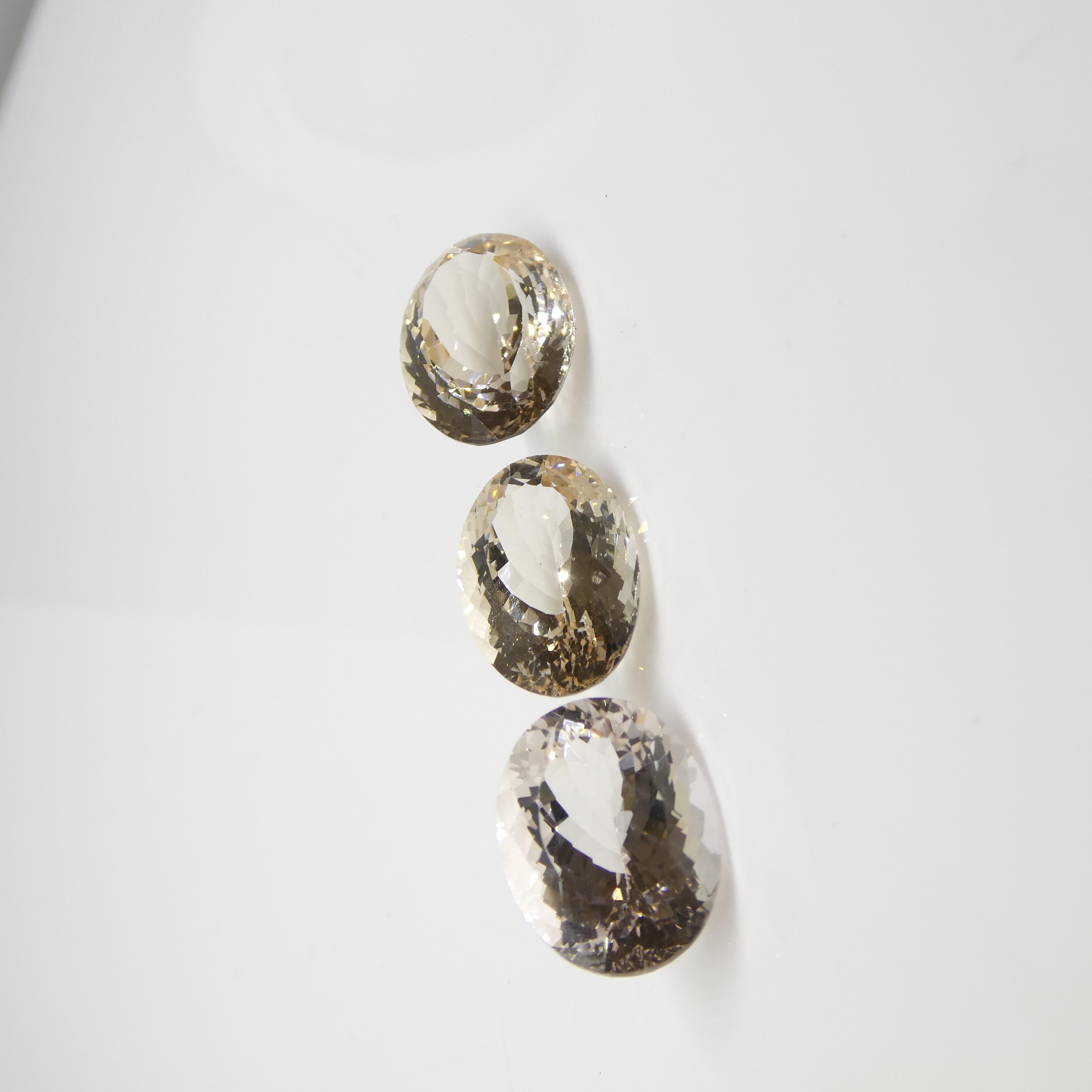Paire de Morganite ovale 10.25 ct en vente 7