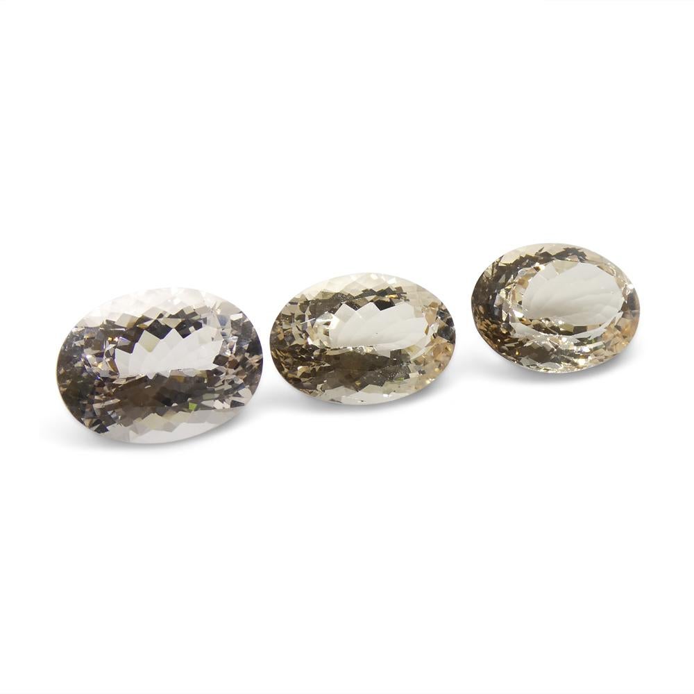 Paire de Morganite ovale 10.25 ct en vente 10