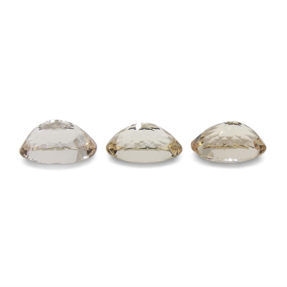 Paire de Morganite ovale 10.25 ct en vente 4