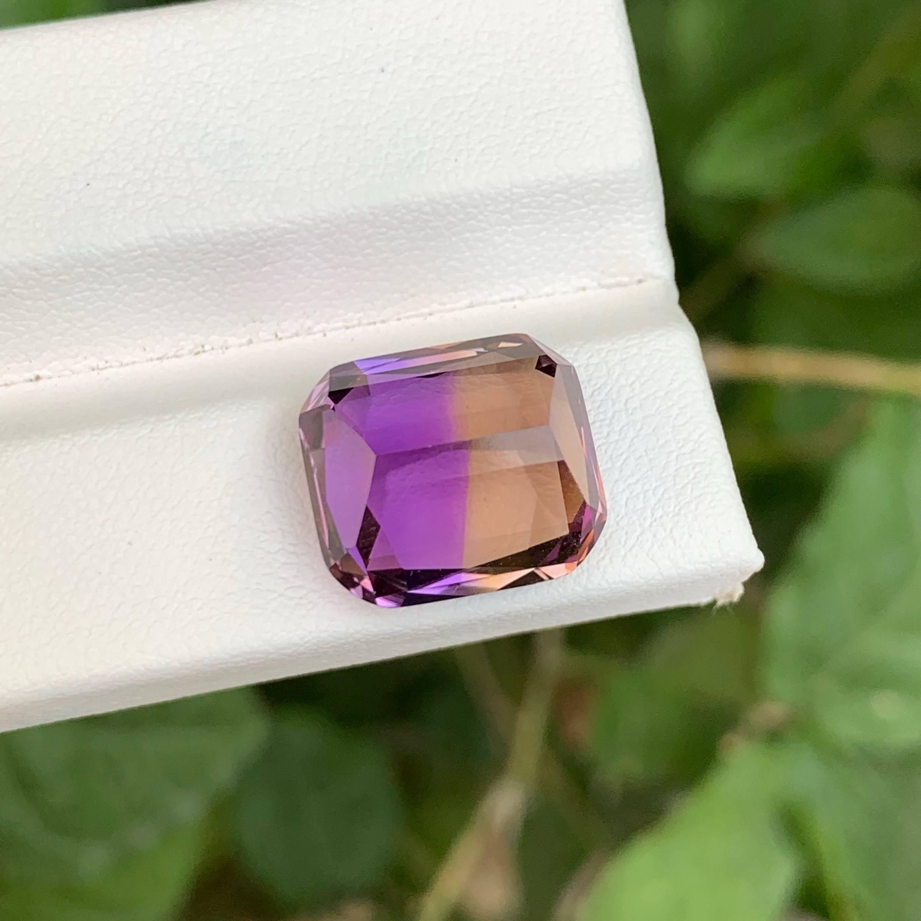 Weight 10.25 carat
Dimensions 13.9x12.3x8.8mm
Treatment None
Origin Brazil
Clarity Loupe Clean
Shape Cushion
Cut Cushion
NA


This 10.25-carat natural Ametrine gemstone is a stunning bi-color treasure, beautifully blending the golden warmth of