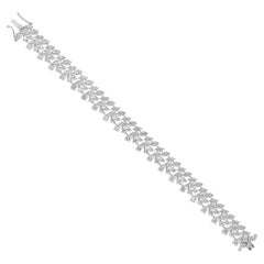 10.25Ct SI/H Diamond Wide Engagement Bracelet 18k White Gold All Tariff Paid