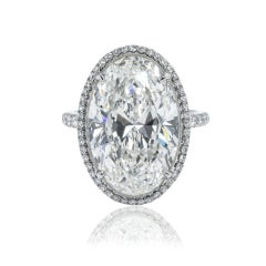 10.26 Carat Oval Diamond Ring Brilliant White 18K Gold Unparalleled Brilliance