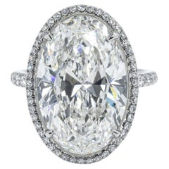 10.26 Carat Oval Diamond Ring Brilliant White 18K Gold Unparalleled Brilliance