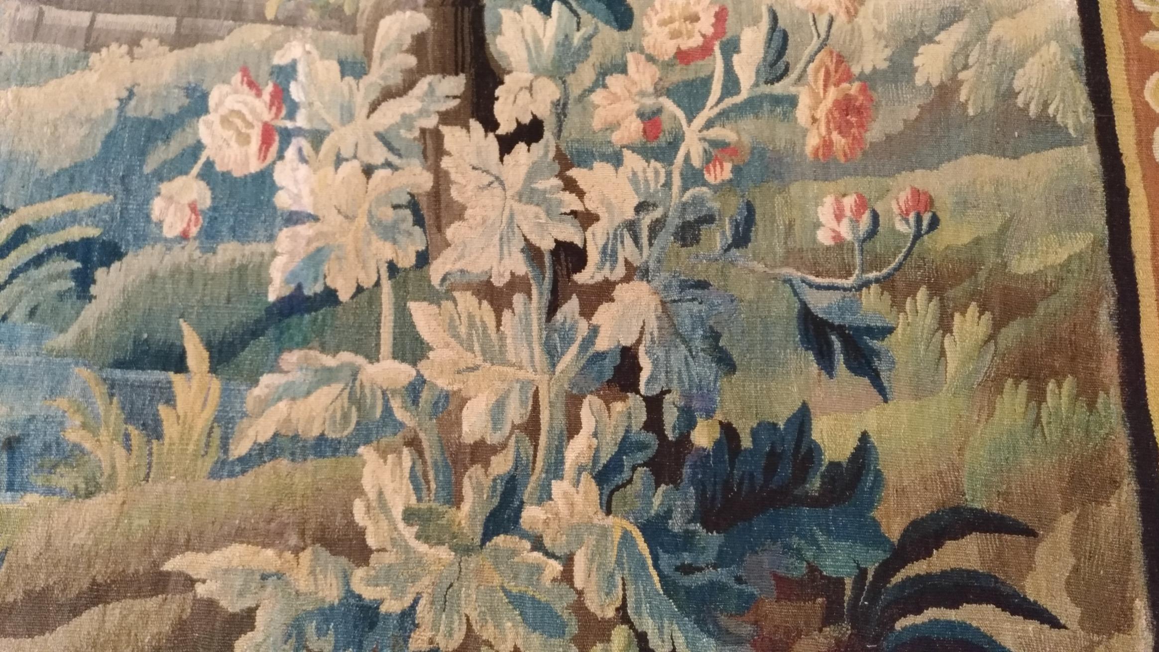 1026 - Wonderful Large 18th Century Fine French Aubusson Tapestry 6