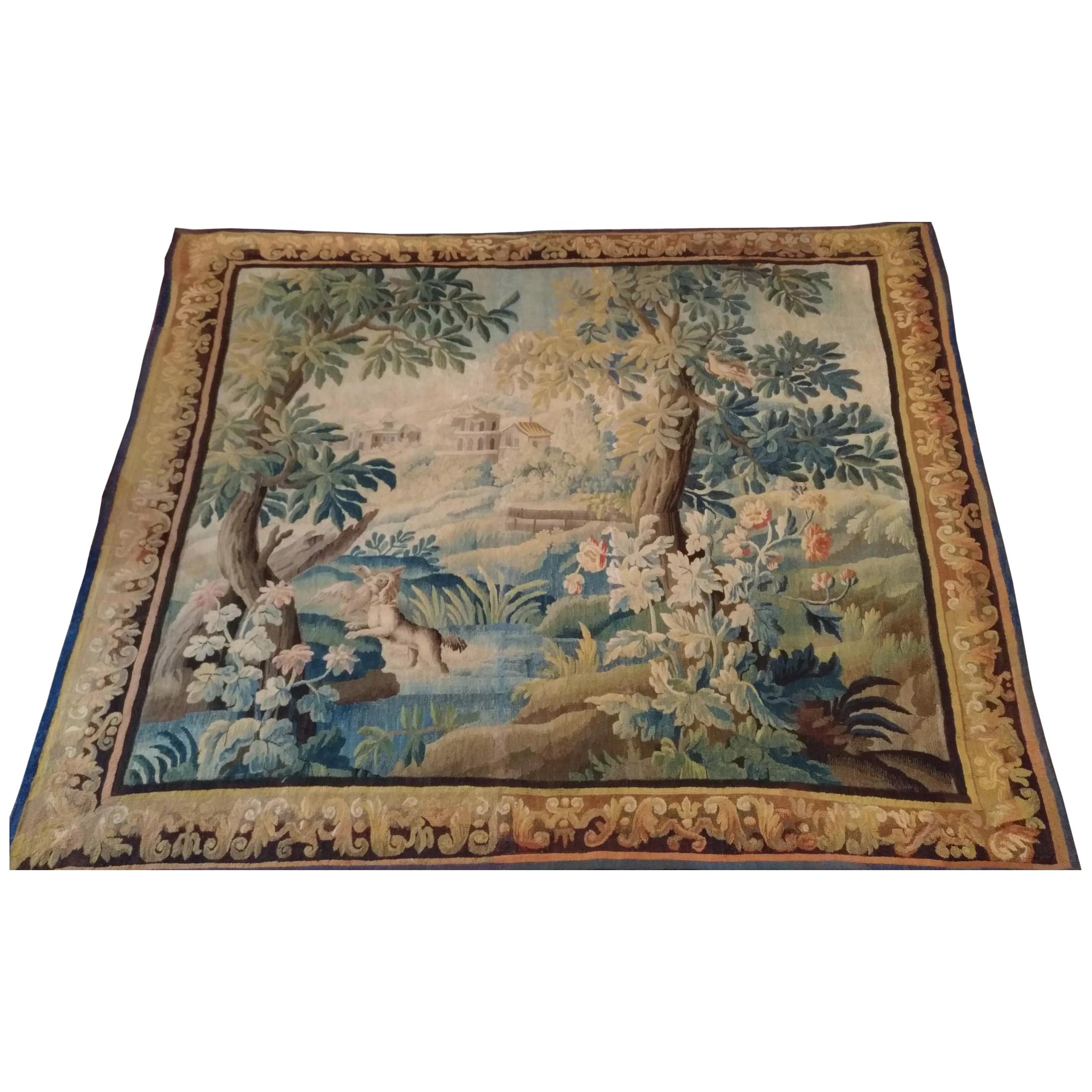 1026 - Wonderful Large 18th Century Fine French Aubusson Tapestry