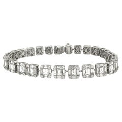 Tennis-Gliederarmband aus 18 Karat Weißgold mit 10,26 Karat optischer Illusion