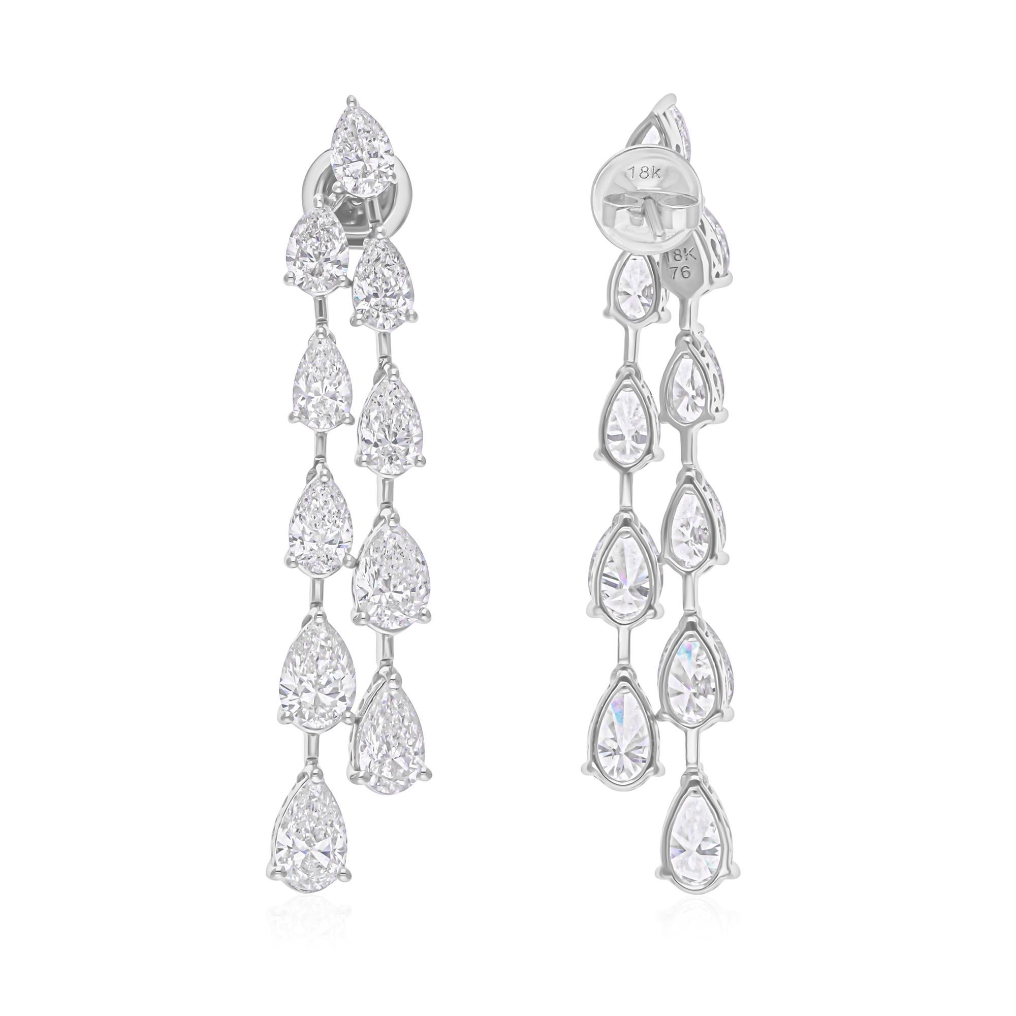 Cast from 18-karat gold, these exquisite earrings are handset with 10.28 carats of sparkling diamonds.

FOLLOW SPECTRUM JEWELS storefront to view the latest collection & exclusive pieces. Spectrum Jewels is proudly rated as a Top Seller on 1stdibs
