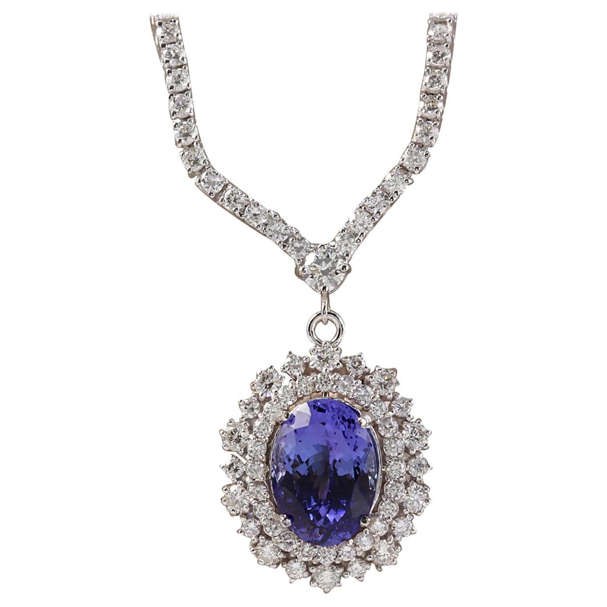 28.20 Carat Ruby 18 Karat White Gold Diamond Necklace For Sale at 1stDibs
