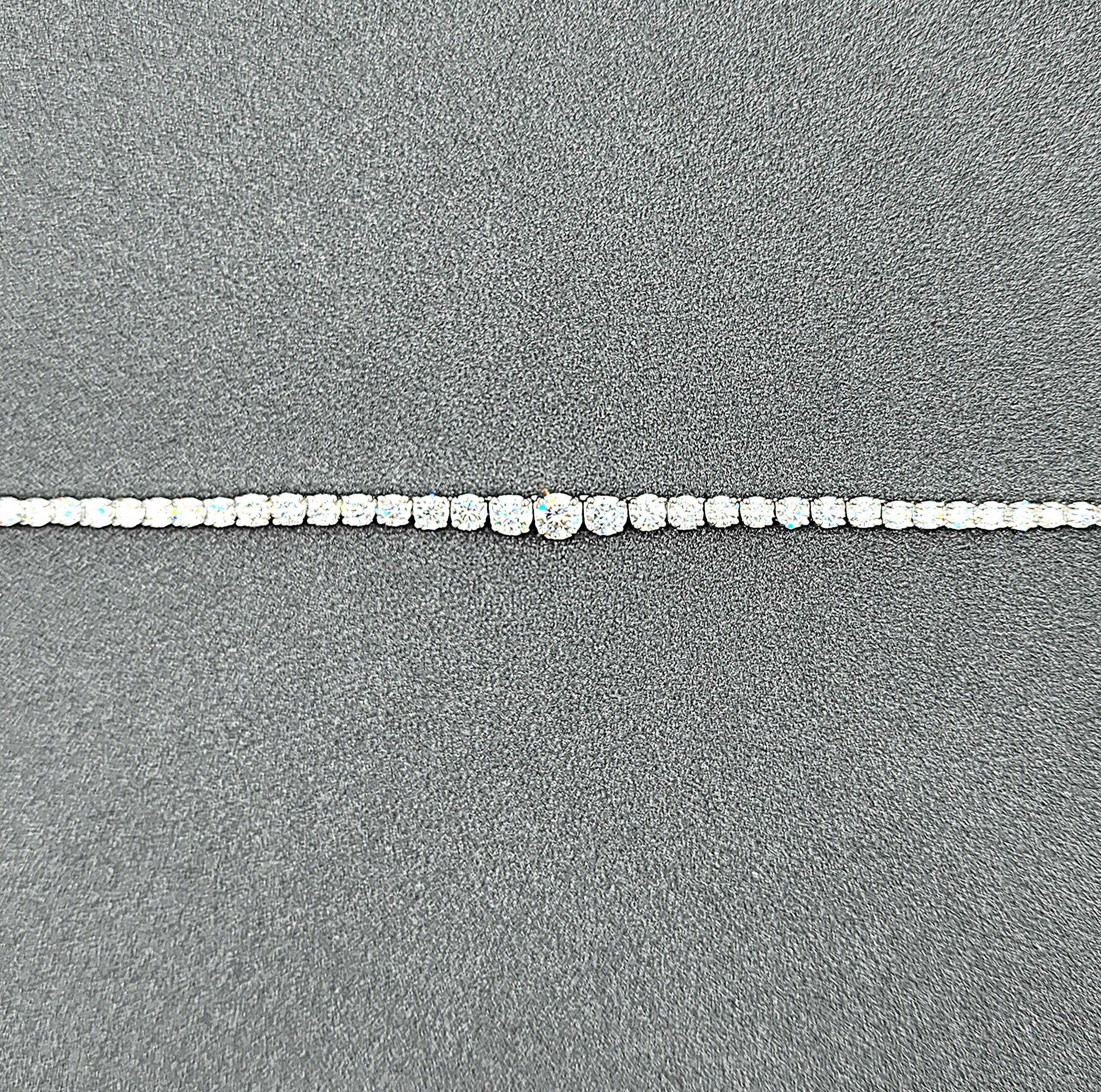 Collana con diamanti graduati Riviera da 10.28 carati In condizioni Nuovo in vendita a Chicago, IL