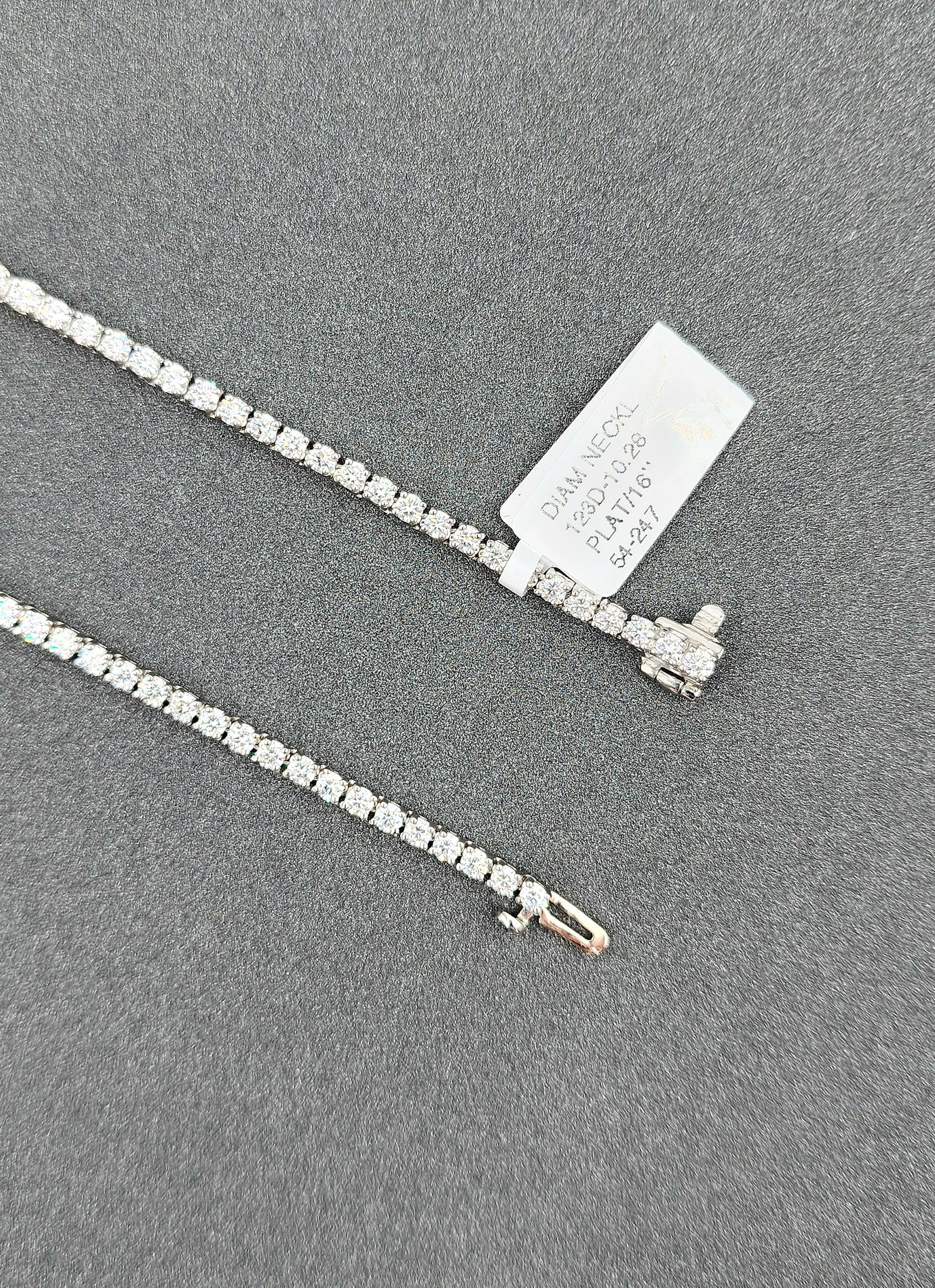 Collana con diamanti graduati Riviera da 10.28 carati in vendita 1