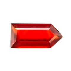 10.28ct Granato di Assonite rosso arancio vivo Nature Taglio Fantasia Grande Gemma 20x9.3mm
