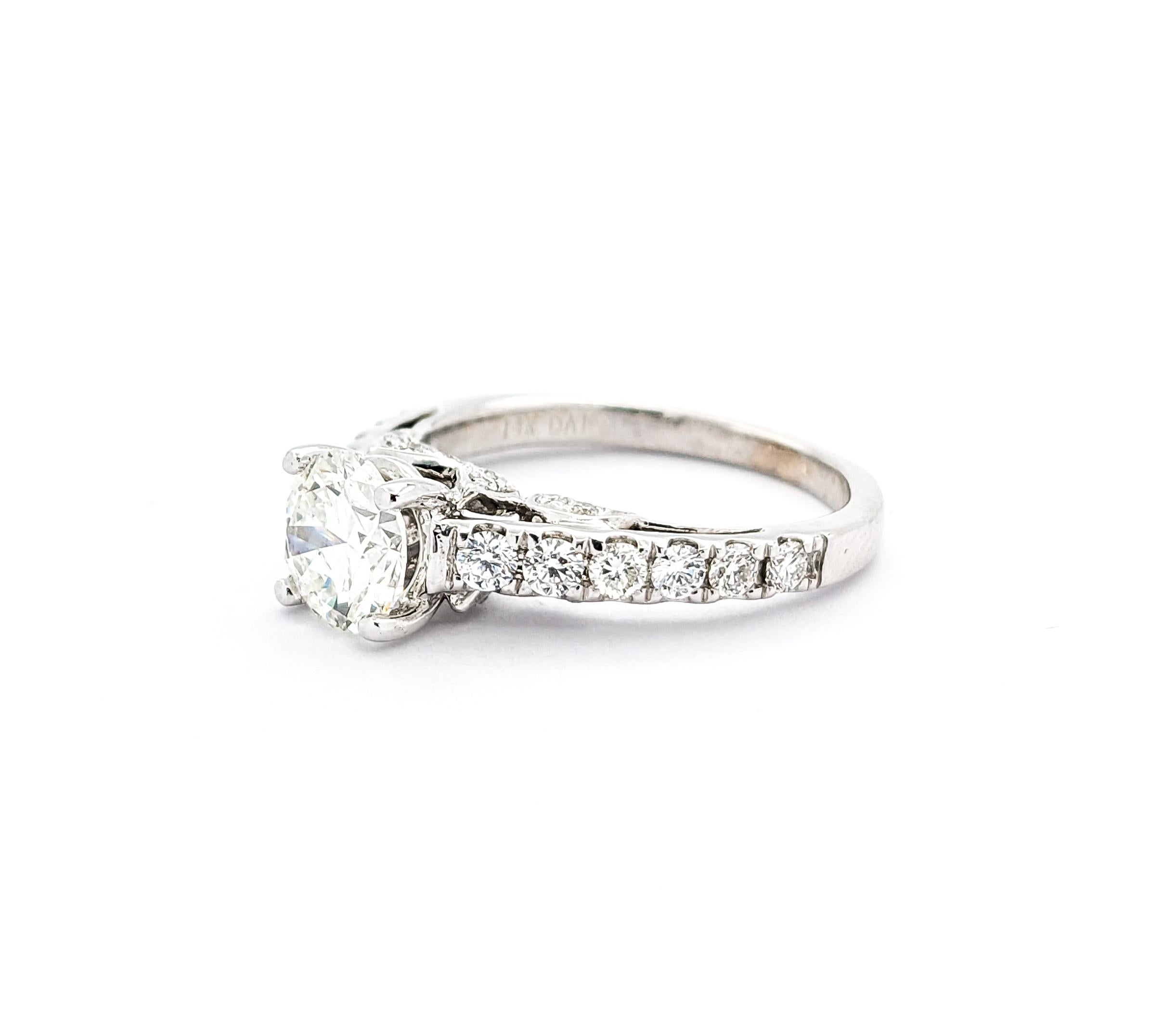 1.02ct Diamond Engagement Ring In White Gold For Sale 5