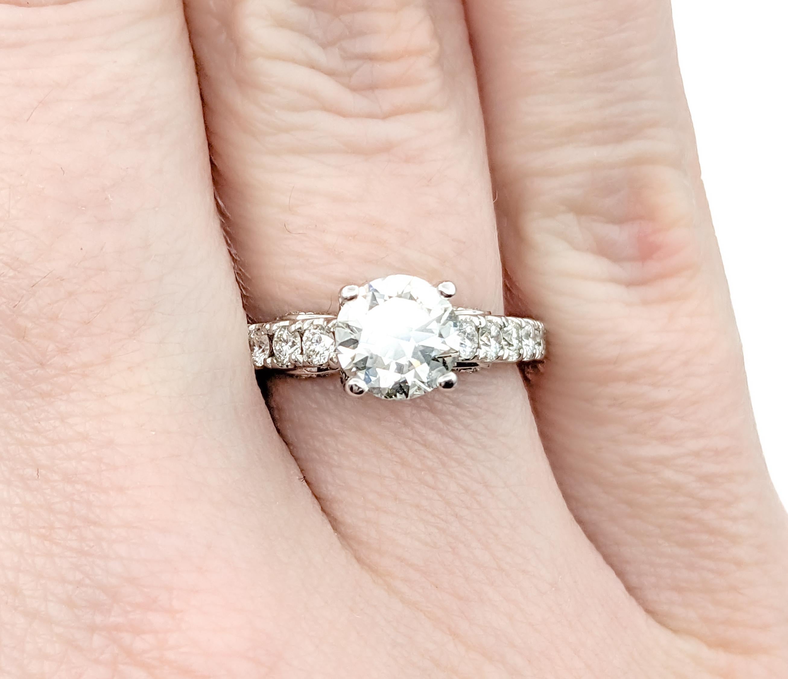 1.02ct Diamond Engagement Ring In White Gold In Excellent Condition For Sale In Bloomington, MN