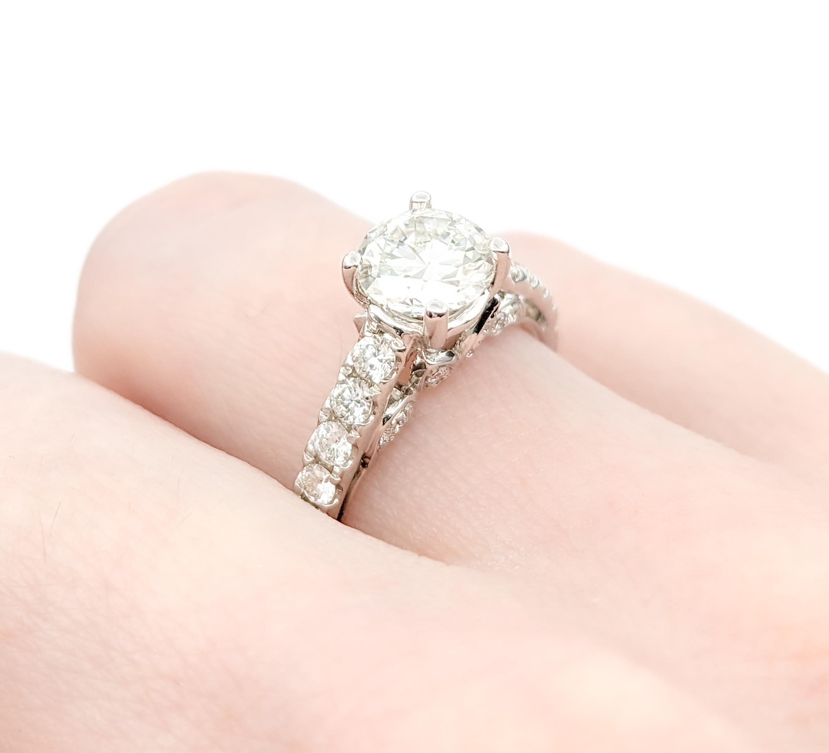 Women's 1.02ct Diamond Engagement Ring In White Gold For Sale