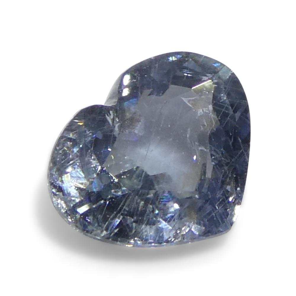 1.02ct Heart Blue Sapphire from Tanzania Unheated In New Condition For Sale In Toronto, Ontario