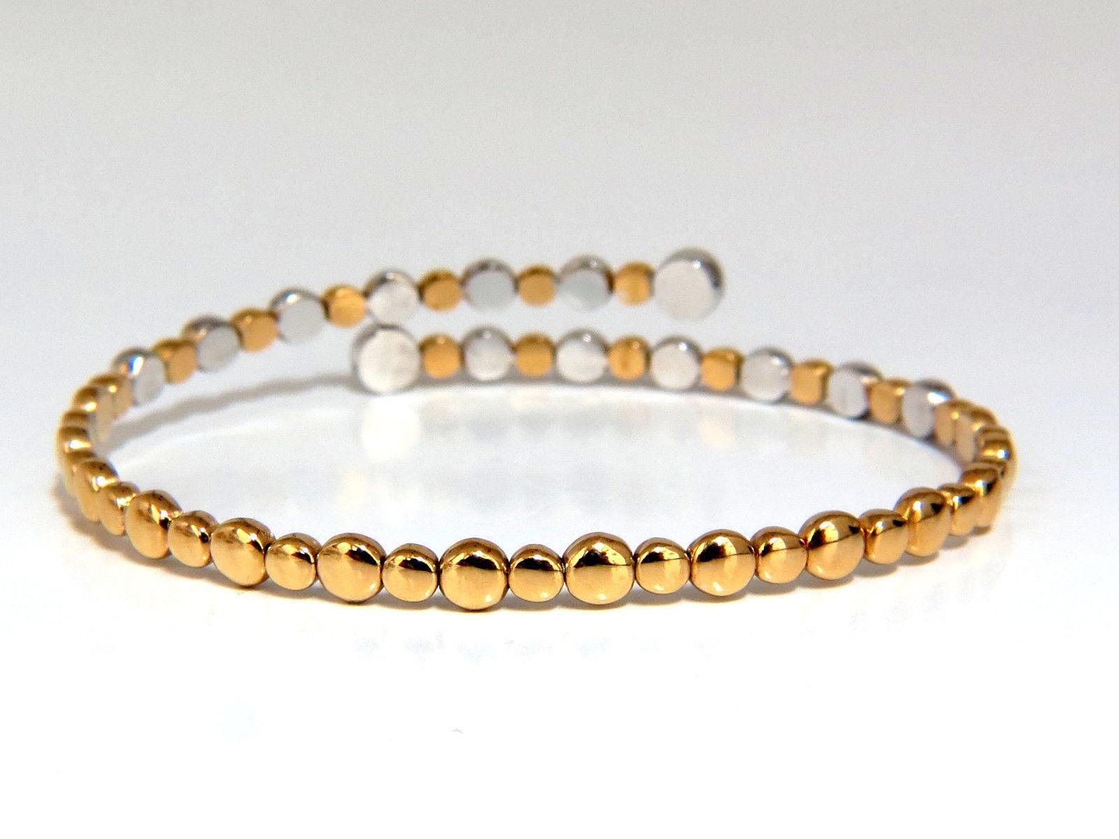 1.02ct natural diamonds Flexible bangle bracelet 18kt F/G Vs Petite Adjust 1